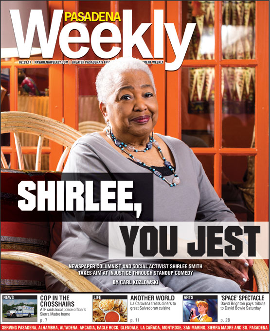 Shirlee on the cover of Pasadena Weekly